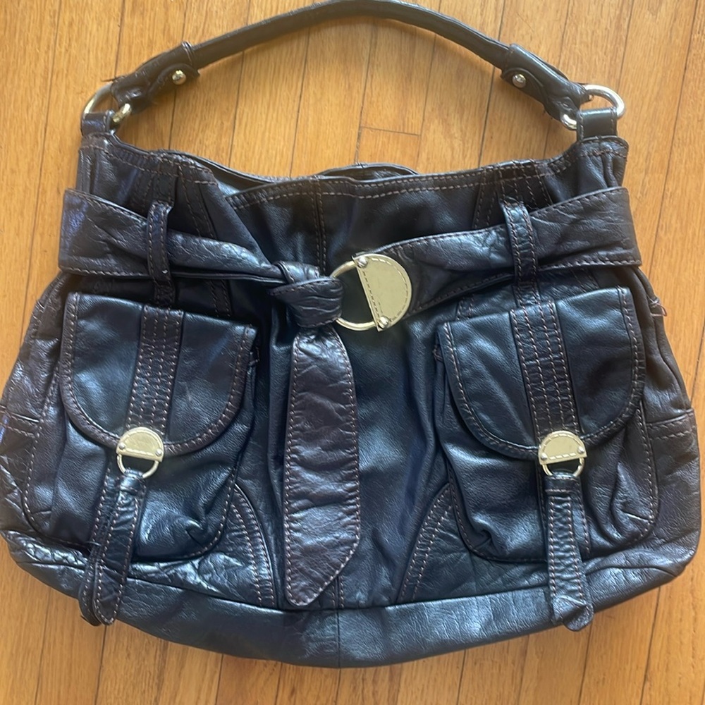 Steven by Steve Madden Black Leather Purse
